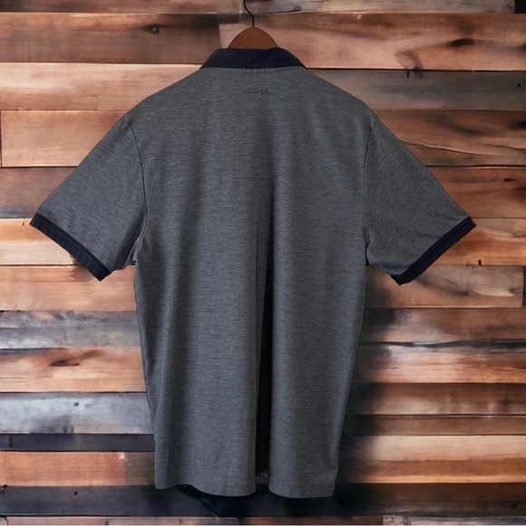 Travis Mathew Homer Polo Shirt Heather Navy Large - Picture 2 of 5